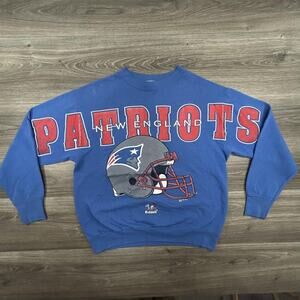 Vintage 90s New England Patriots Sweatshirt Mens Medium Spellout Football USA